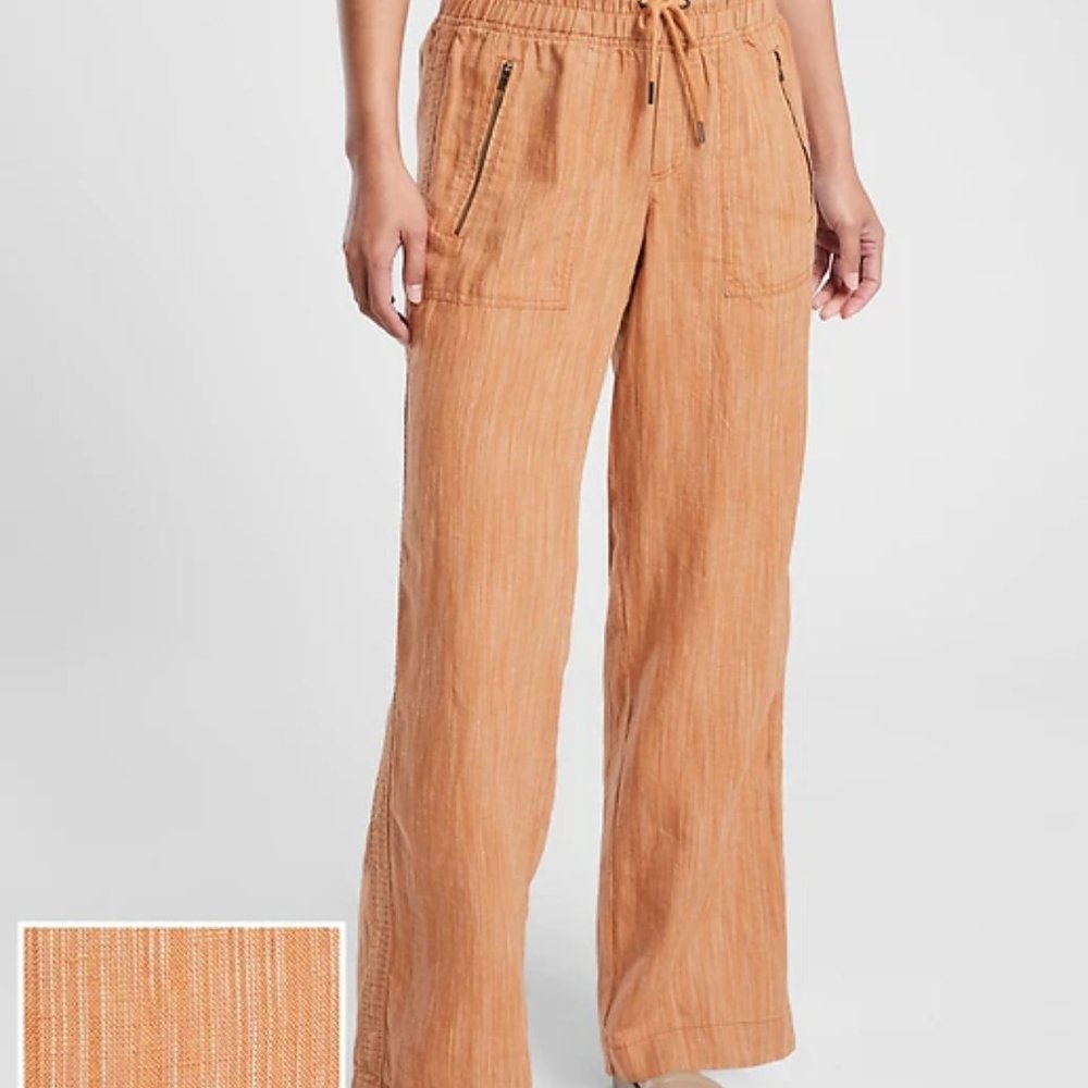 Athleta Cabo Wide Leg Linen Pant